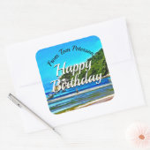 Mismaloya Vist Boats Birthday 0346 Vierkante Sticker (Envelop)