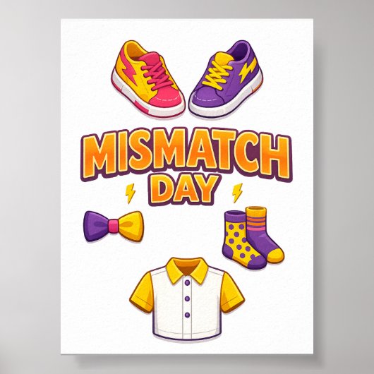Mismatch Day Printbare Poster Digitale Download (Voorkant)