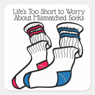 Mismatch Lost Sock Memorial Day Vierkante Sticker