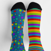Mismatch regenboogstripes Polka Dot Sokken (Top)