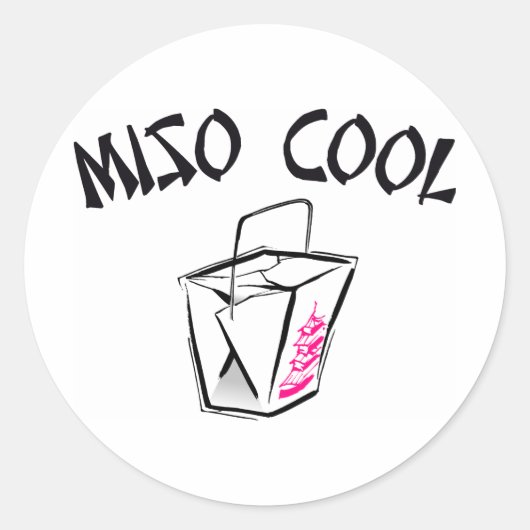 Miso Cool Ronde Sticker (Voorkant)