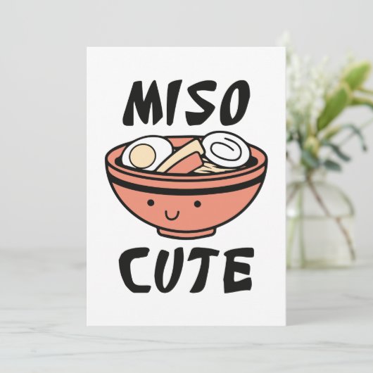 Miso Cute Bedankkaart (Staand voorkant)