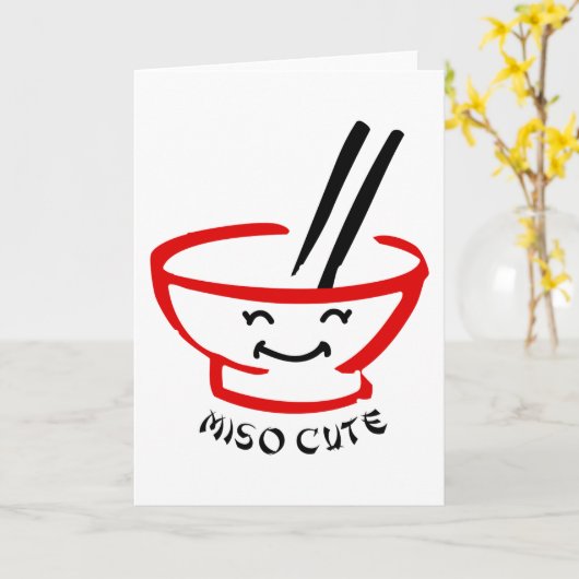 Miso Cute Kaart (Gele Bloem)