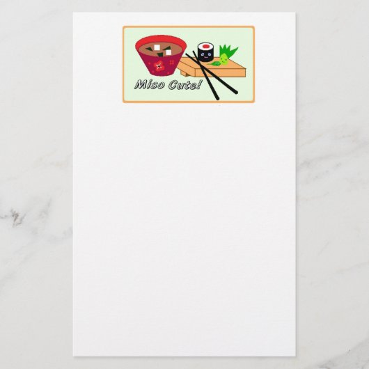 Miso Cute Sushi Briefpapier (Voorkant)