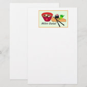 Miso Cute Sushi Briefpapier (Voorkant / Achterkant)