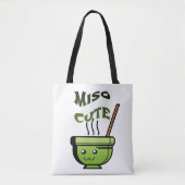 Miso Cute Vegan Humor Tote Bag (Voorkant)