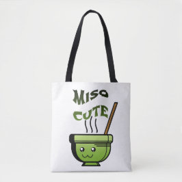 Miso Cute Vegan Humor Tote Bag