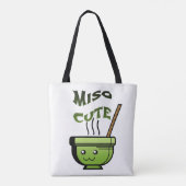 Miso Cute Vegan Humor Tote Bag (Achterkant)