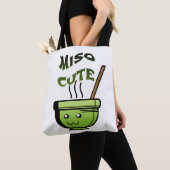 Miso Cute Vegan Humor Tote Bag (Dichtbij)