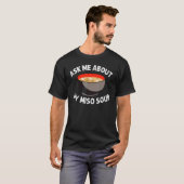 Miso Design voor mannen Japans miso soep T-shirt (Voorkant volledig)