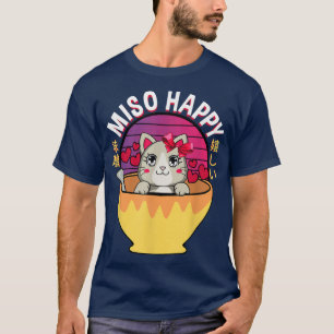 Miso Happy Anime Cat Miso Soup Omiotsuke Japans T-shirt