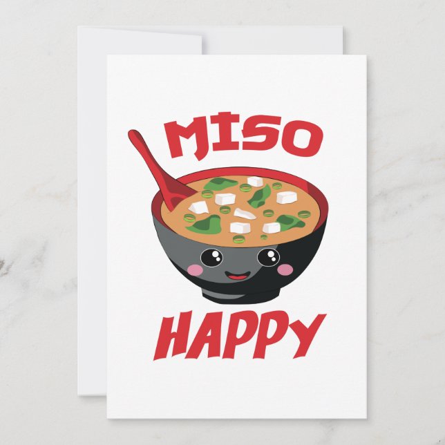 Miso Happy Funny Food Kawaii (Voorkant)