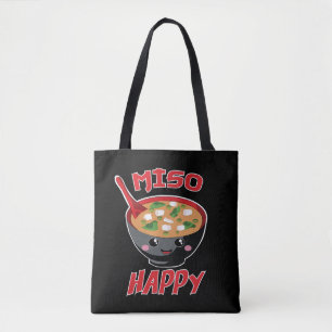 Miso Happy Funny Food Kawaii Tote Bag