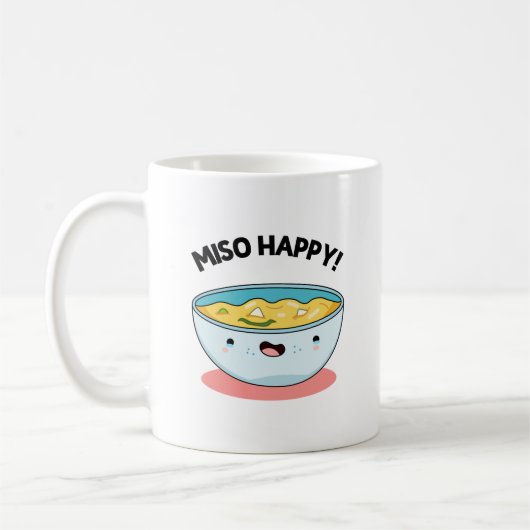 Miso Happy Funny Soup Pun Koffiemok (Links)
