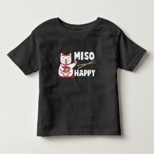 Miso Happy Japans kat Lover Ramen Pun Kinder Shirts