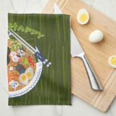 Miso Happy - Kawaii Ramen Cats Theedoek (Quarter Fold)