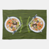 Miso Happy - Kawaii Ramen Cats Theedoek (Horizontaal)