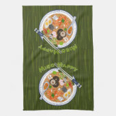 Miso Happy - Kawaii Ramen Cats Theedoek (Verticaal)