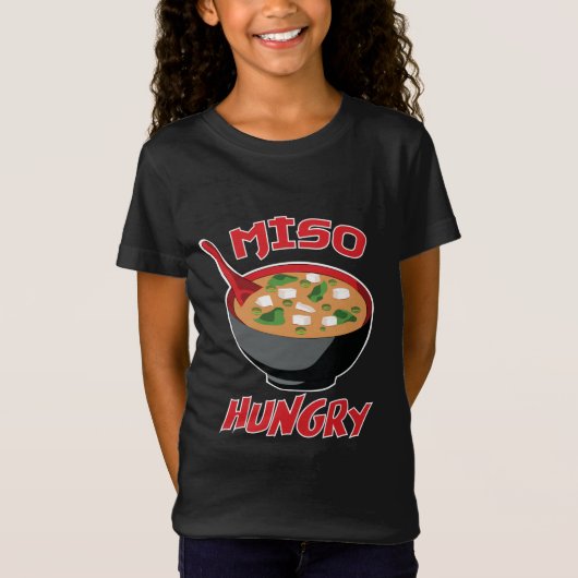 Miso Hungry Funny Food Kawaii T-shirt (Voorkant)