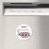 MISO Hungry, grappige Miso Soup Cartoon Food Pun Magneet (Insitu (Vaatwasser))