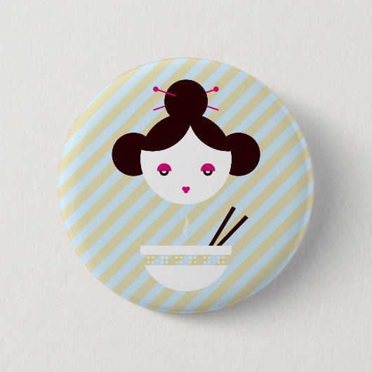 Miso meisje ronde button 5,7 cm (Voorkant)