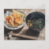 Miso soep en tempura briefkaart (Voorkant)