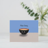 "Miso Sorry" Apologie Kaart (blauw/beige) (Staand voorkant)