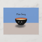 "Miso Sorry" Apologie Kaart (blauw/beige) (Voorkant)