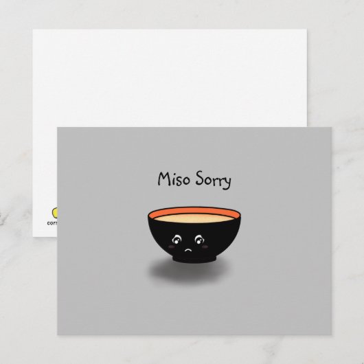 "Miso Sorry" Kaart verontschuldiging (Voorkant / Achterkant)