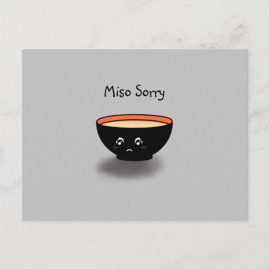 "Miso Sorry" Kaart verontschuldiging (Voorkant)