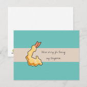 "Miso Sorry voor het verliezen van mijn Tempura" A Briefkaart (Voorkant / Achterkant)