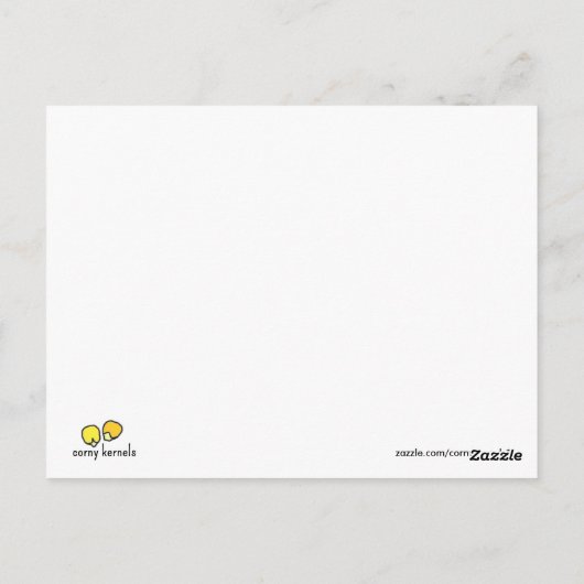 "Miso Sorry voor het verliezen van mijn Tempura" A Briefkaart (Achterkant)