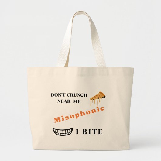 Misofone Stemming Boodschappentas Grote Tote Bag (Voorkant)