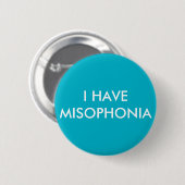 Misofonie Button 1 - Blauwgroen (Voorkant /achterkant)