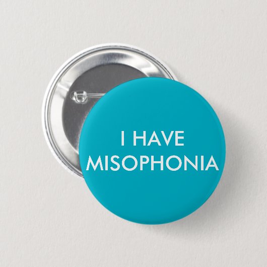 Misofonie Button 1 - Blauwgroen (Voorkant /achterkant)