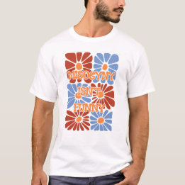 Misogyny Is Niet Grappig - Retro Floral T-shirt