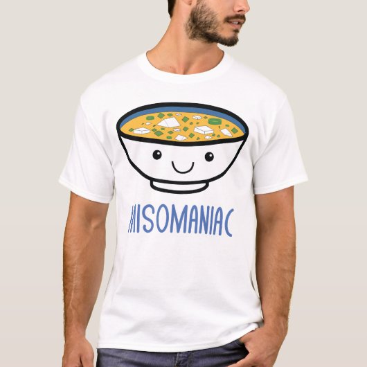 Misomaniac Funny Miso Japans soep Kawaii Anime T-shirt (Voorkant)