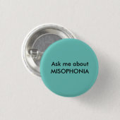 MISOPHONIA - Vraag me wat Ronde Button 3,2 Cm (Voorkant /achterkant)