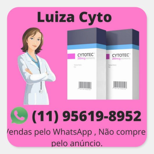MISOPROSTOL VENDA DE CYTOTEC 11 95619-8952 VIERKANTE STICKER (Voorkant)