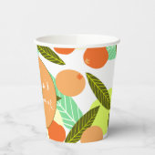 Mispel Fruitpatroon Bruidsmeisjesfeest Perzik  Papieren Bekers (Links)