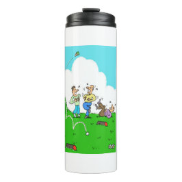 Misplaatste T-shirt-off Cartoon - Funny Thermosbeker