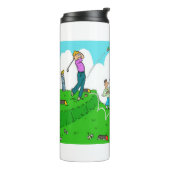 Misplaatste T-shirt-off Cartoon - Funny Thermosbeker (Gedraaid links)