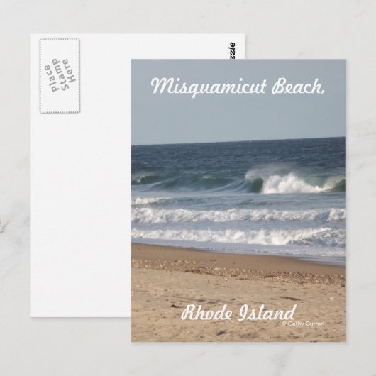 Misquamicut Beach, Rhode Island Briefkaart (Voorkant / Achterkant)