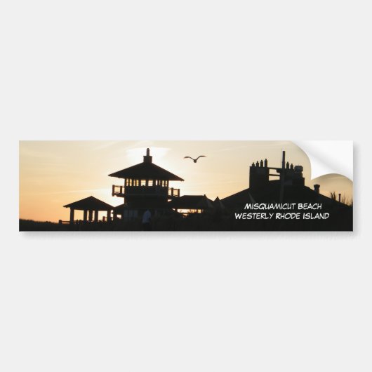 Misquamicut Beach Rhode Island Bumpersticker (Voorkant)