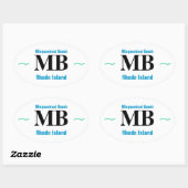 MISQUAMICUT BEACH stickers (4) (Vel)