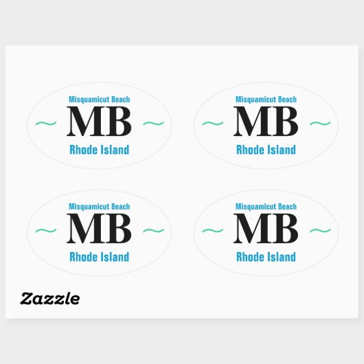 MISQUAMICUT BEACH stickers (4) (Vel)