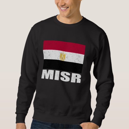 Misr Flag Grunge Souvenir Egypte Trui (Voorkant)