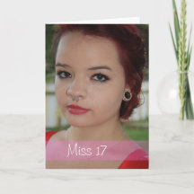 Miss 17, 17th Birthday Foto Wenskaart