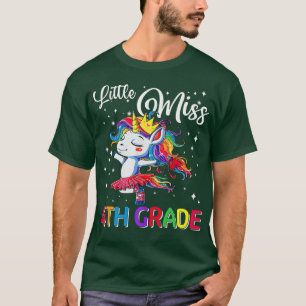 Miss 4e graad Unicorn Magische Eerste Dag van de K T-shirt