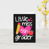 Miss 5e graad eerste dag van Hallo vijfde grage Kaart (Gele Bloem)